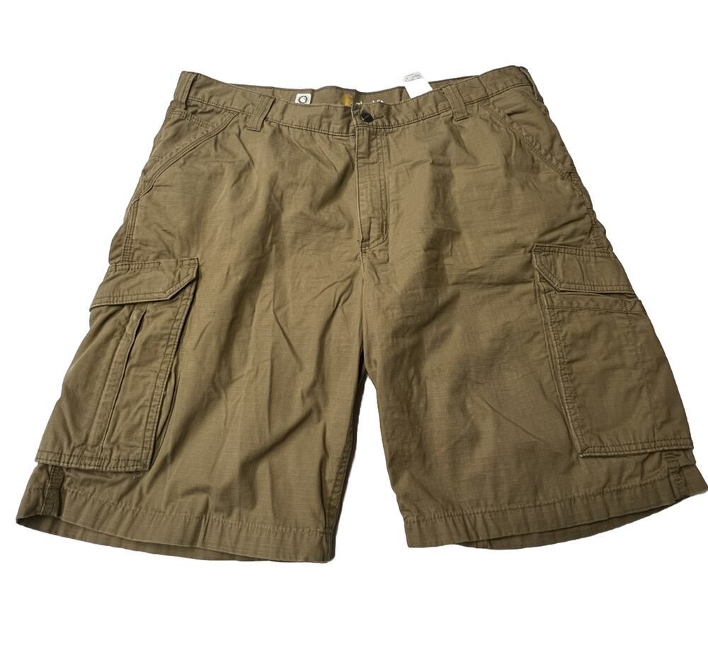 Carhartt Shorts Mens 40 Brown Force Cargo Relaxed Fit Workwear Outdoor